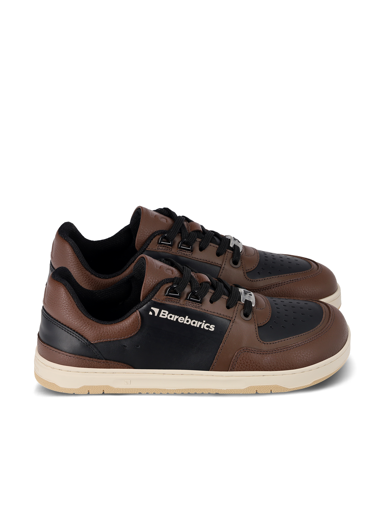 Barefoot Sneakers Barebarics Wave - Black & Dark Brown