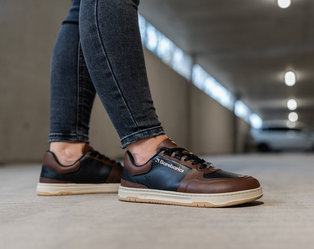 Barefoot Sneakers Barebarics Wave - Black & Dark Brown