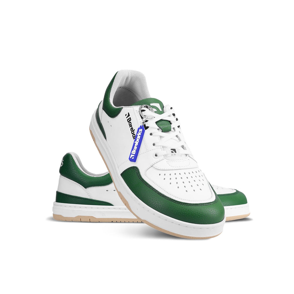 Barefoot Sneakers Barebarics Wave - White & Dark Green (SALE)