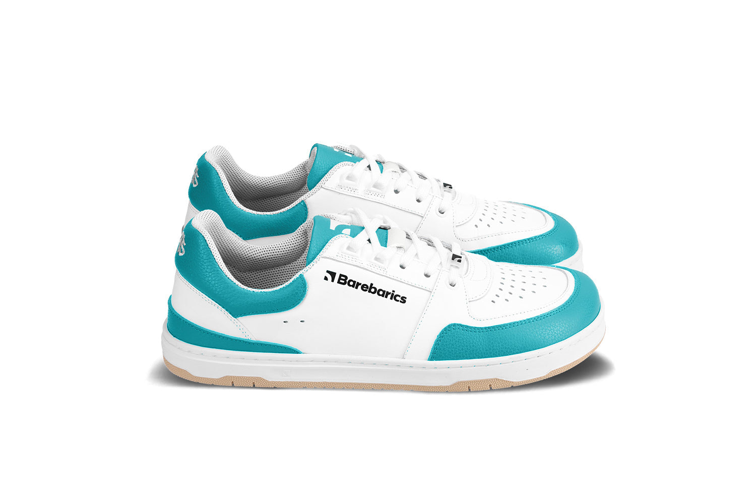 Barefoot Sneakers Barebarics Wave - White & Dark Turquoise