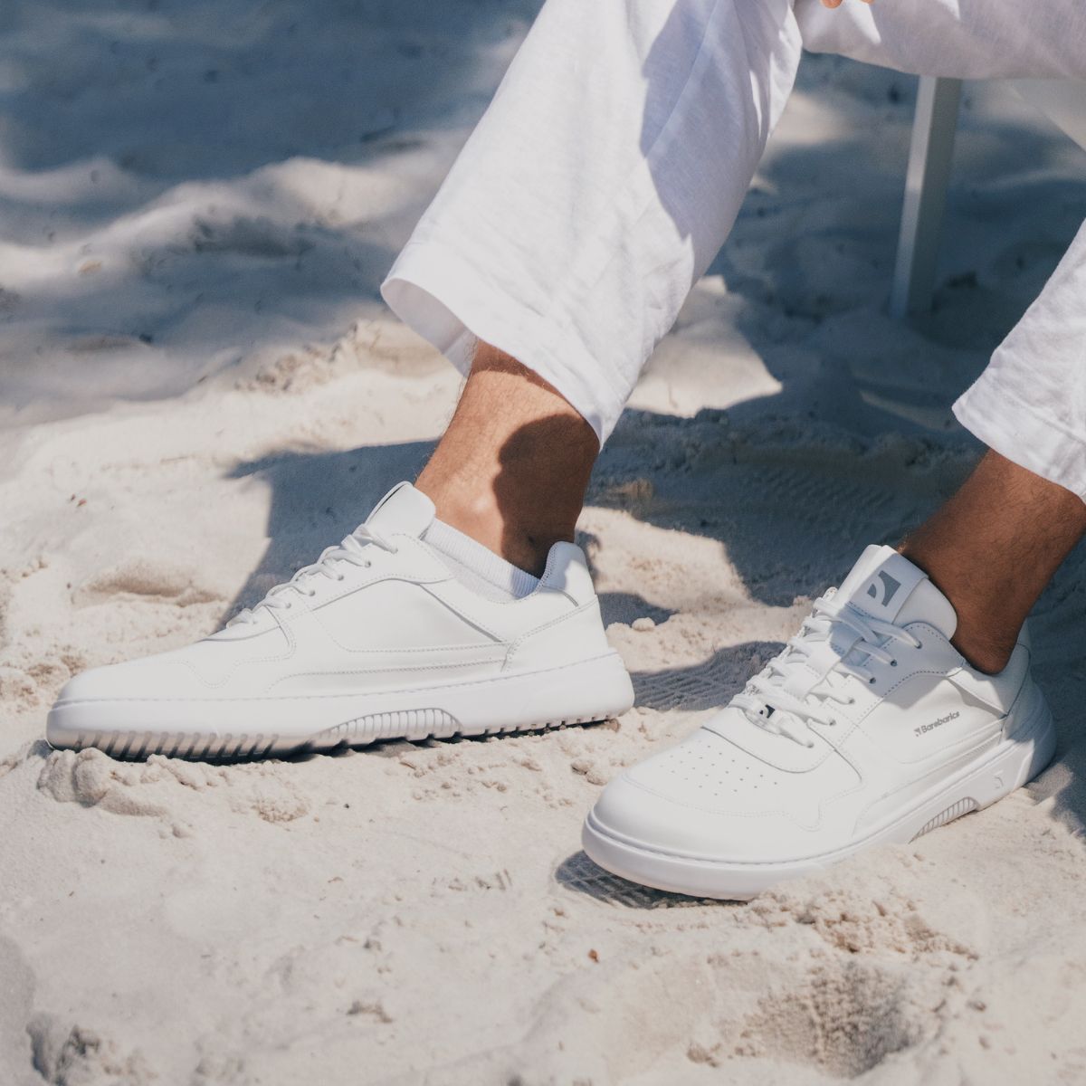 Barefoot Sneakers Barebarics Zing - All White - Leather (SALE)