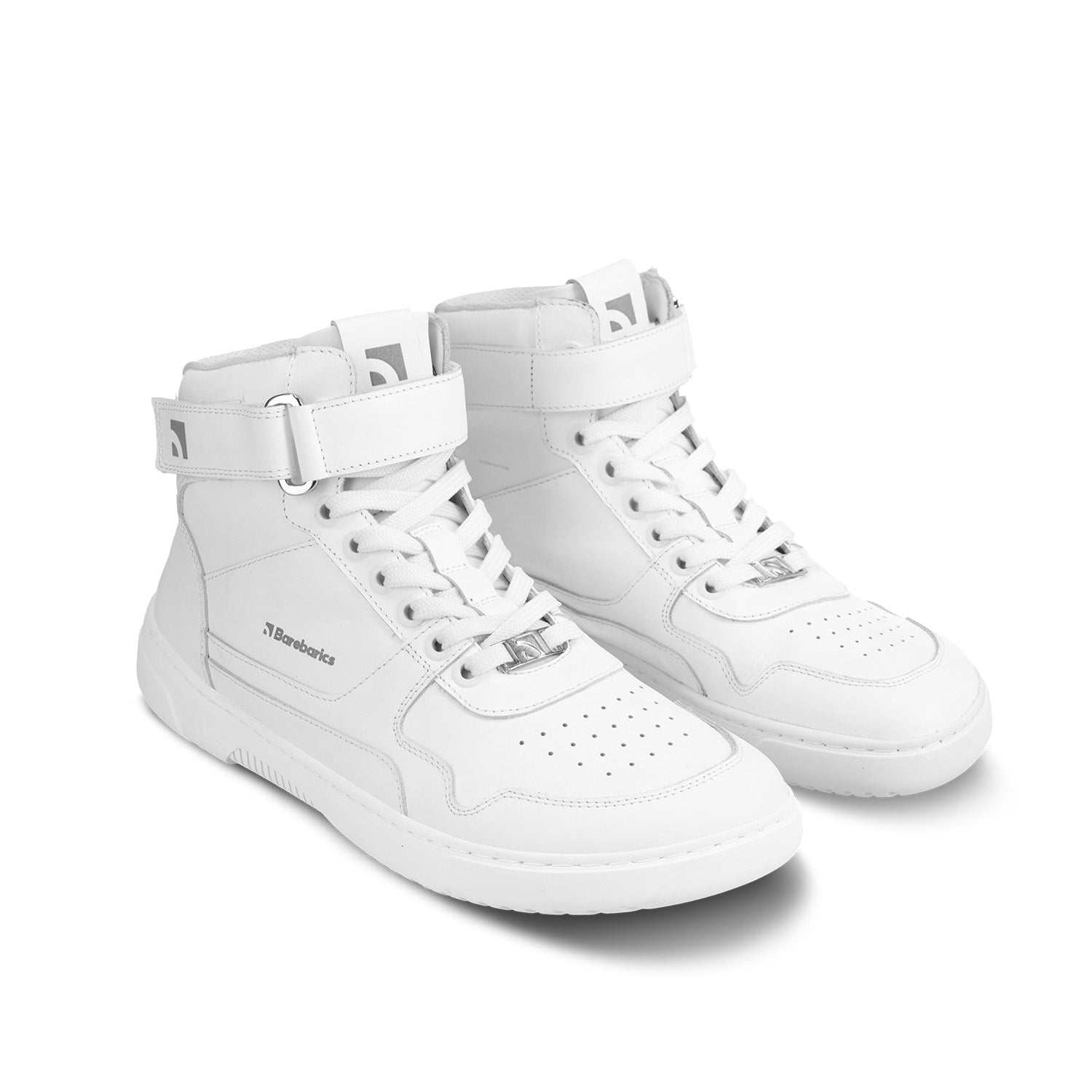 ZING-HIGH TOP : all white - leather size eu 41