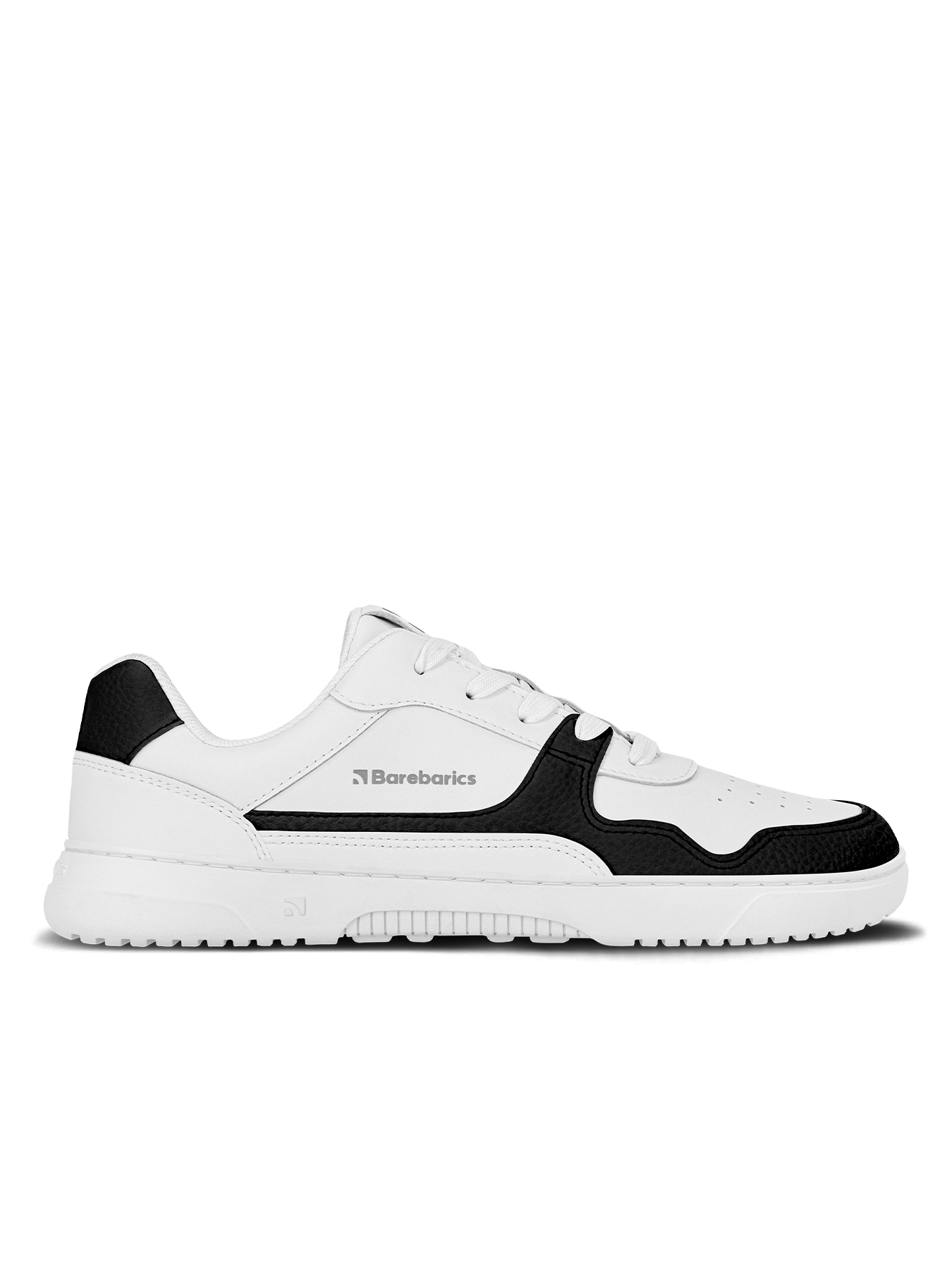 Barefoot Sneakers Barebarics Zing - White & Black - Leather