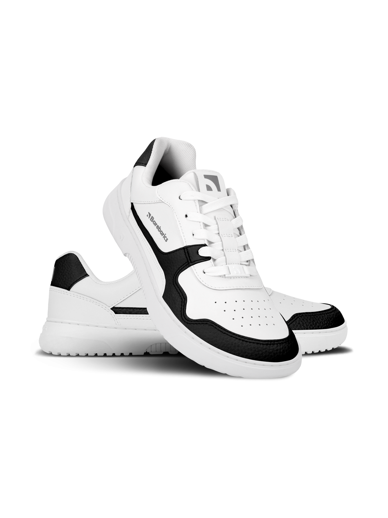 Barefoot Sneakers Barebarics Zing - White & Black - Leather