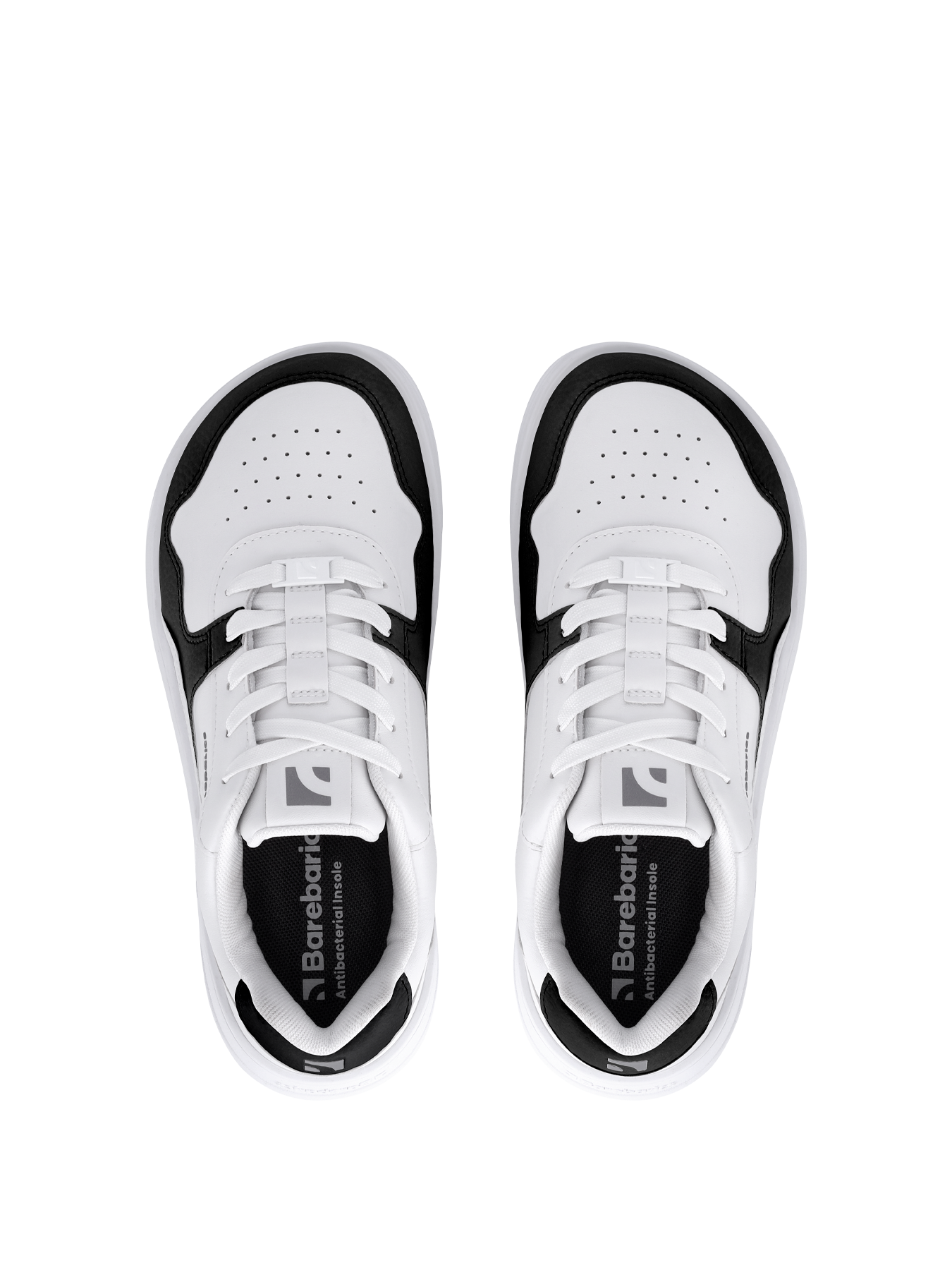 Barefoot Sneakers Barebarics Zing - White & Black - Leather