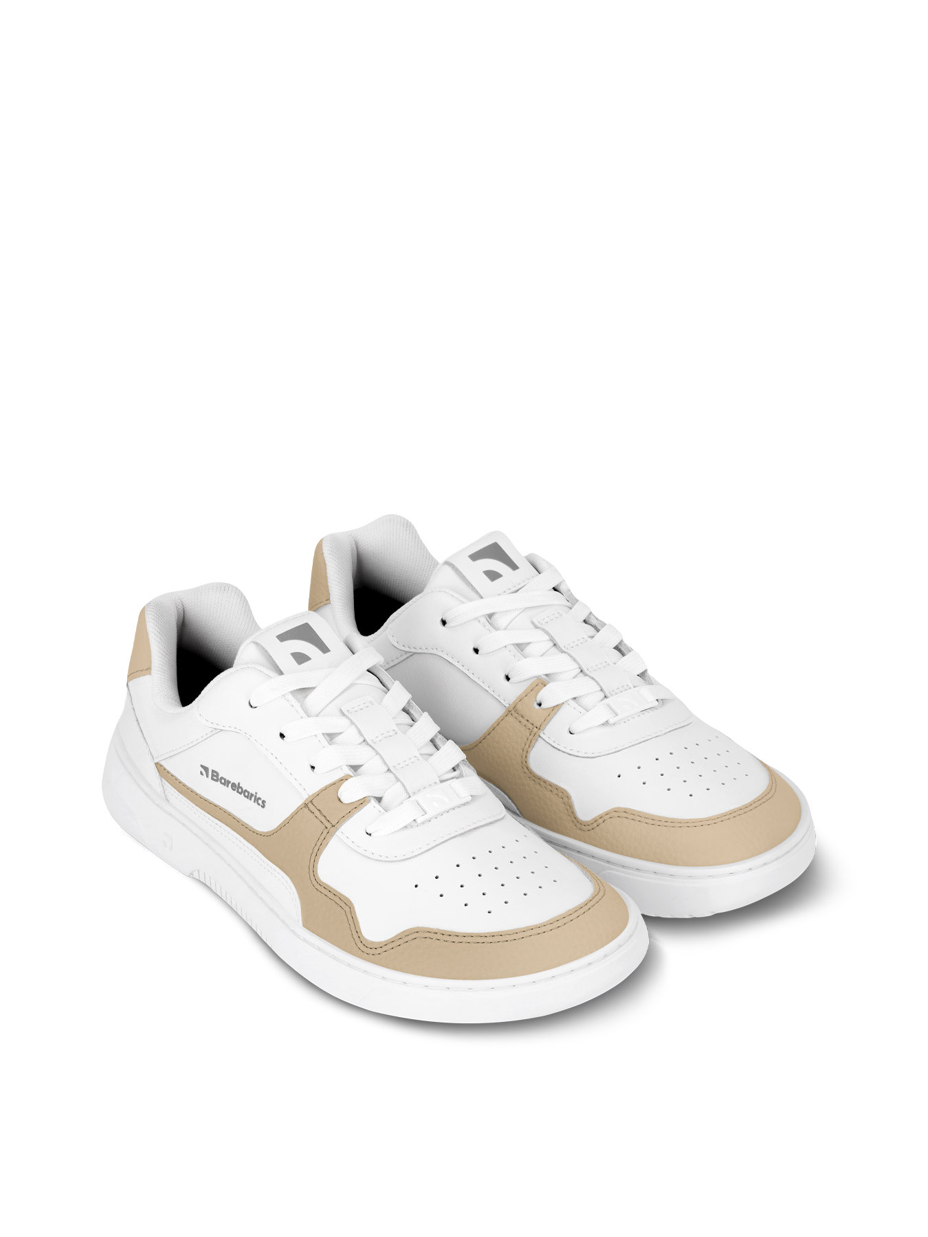 Barefoot Sneakers Barebarics Zing - White & Cream - Leather