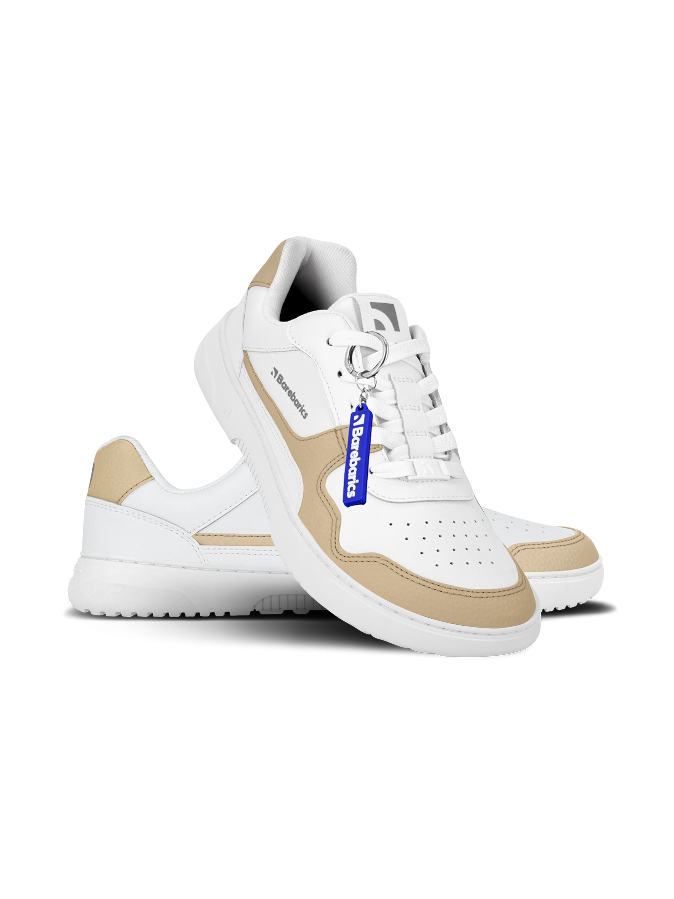 Barefoot Sneakers Barebarics Zing - White & Cream - Leather