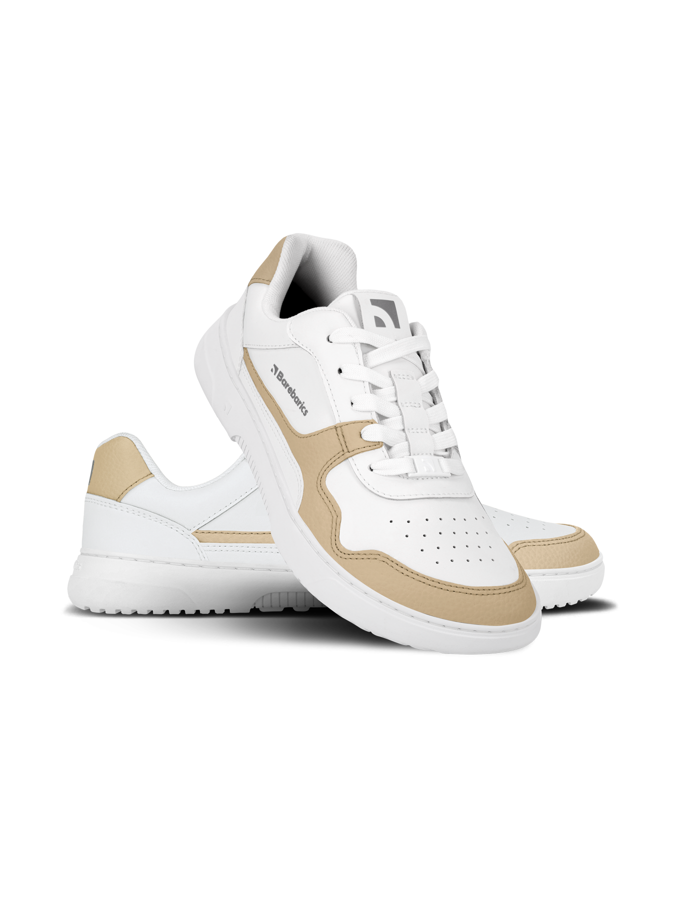 Barefoot Sneakers Barebarics Zing - White & Cream - Leather