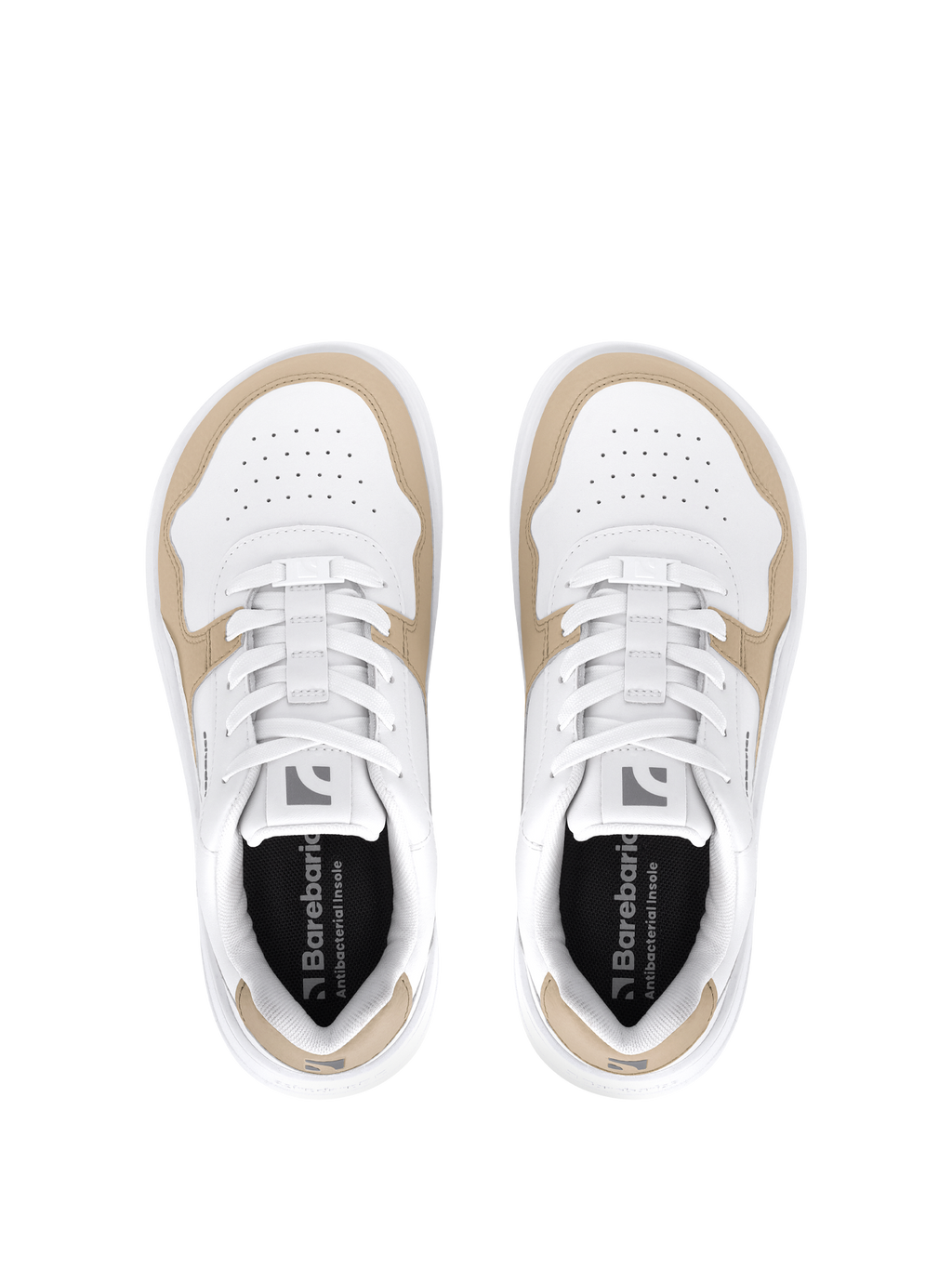 Barefoot Sneakers Barebarics Zing - White & Cream - Leather