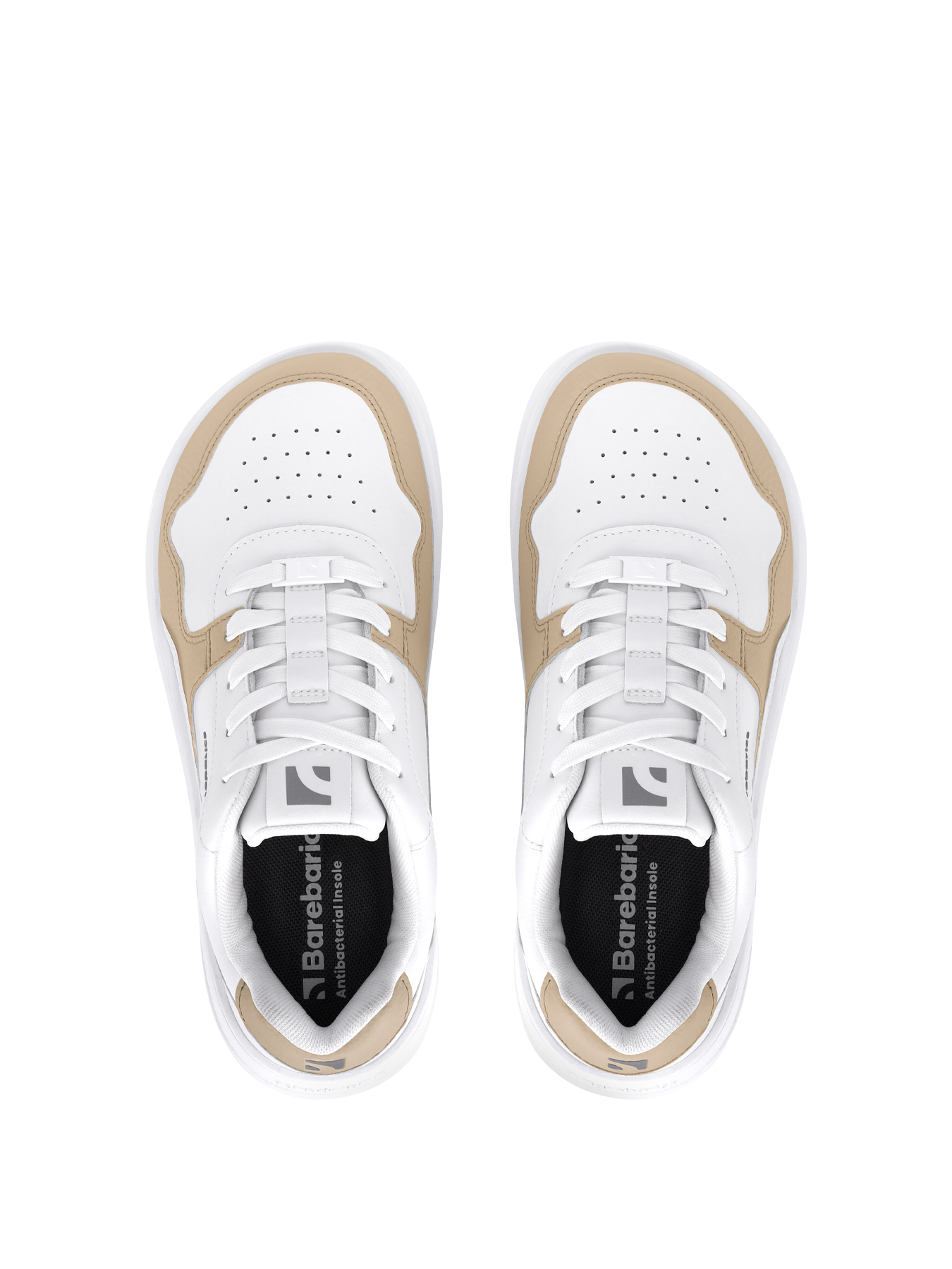 Barefoot Sneakers Barebarics Zing - White & Cream - Leather