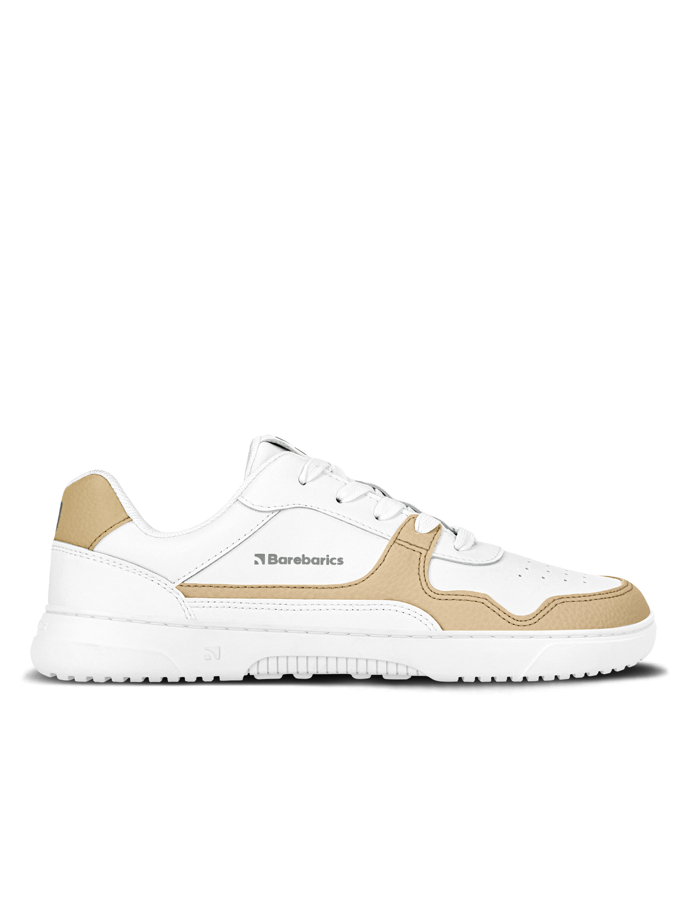 Barefoot Sneakers Barebarics Zing - White & Cream - Leather