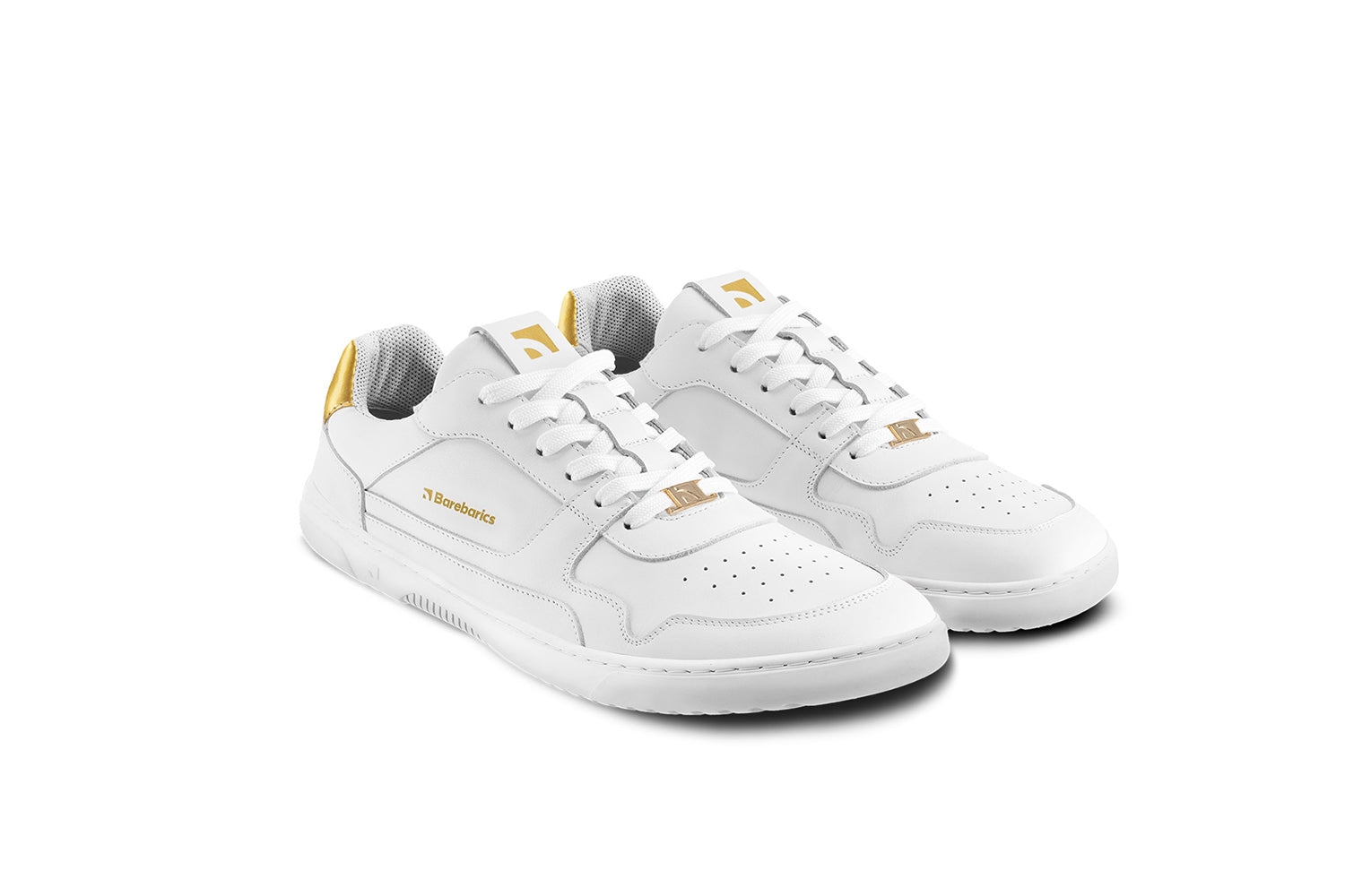 Barefoot Sneakers Barebarics Zing - White & Gold - Leather