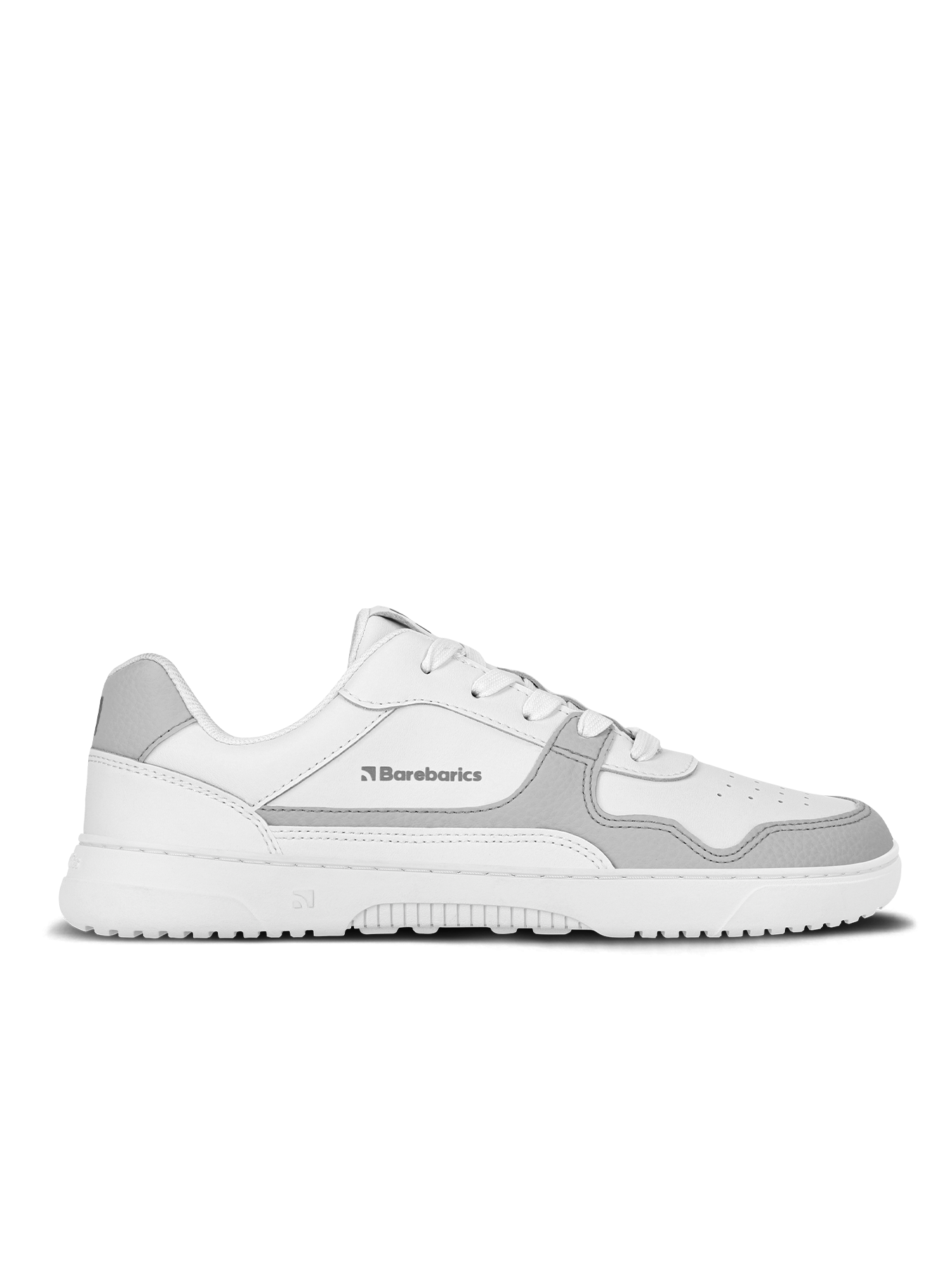 Barefoot Sneakers Barebarics Zing - White & Light Grey - Leather