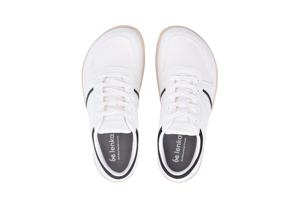 Barefoot Sneakers - Be Lenka Echo - White & Black Vegan