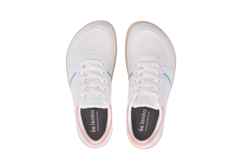 Barefoot Sneakers - Be Lenka Echo - White & Cotton Candy Vegan