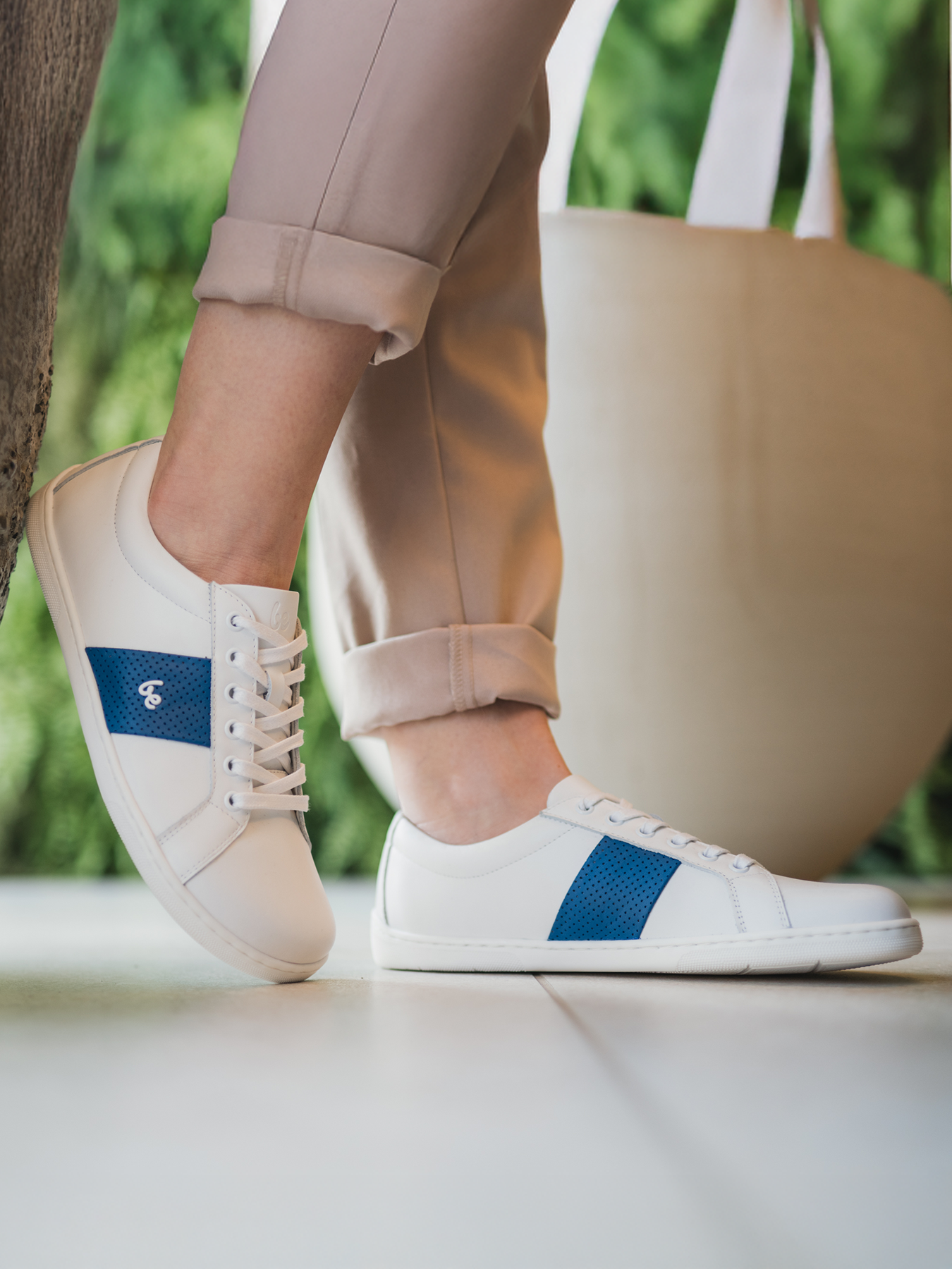 Barefoot Sneakers Be Lenka Elite - White & Dark Blue