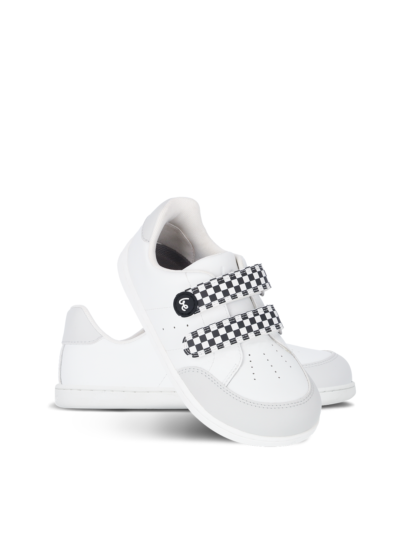 Kids barefoot sneakers Be Lenka Energise Preschool - White & Checkerboard