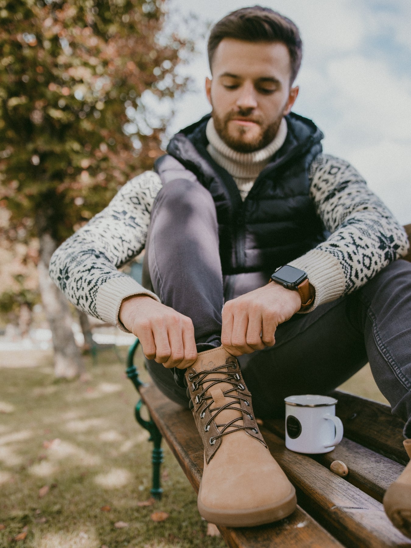 Barfußstiefel Be Lenka Nevada Neo - Sand &amp; Dunkelbraun