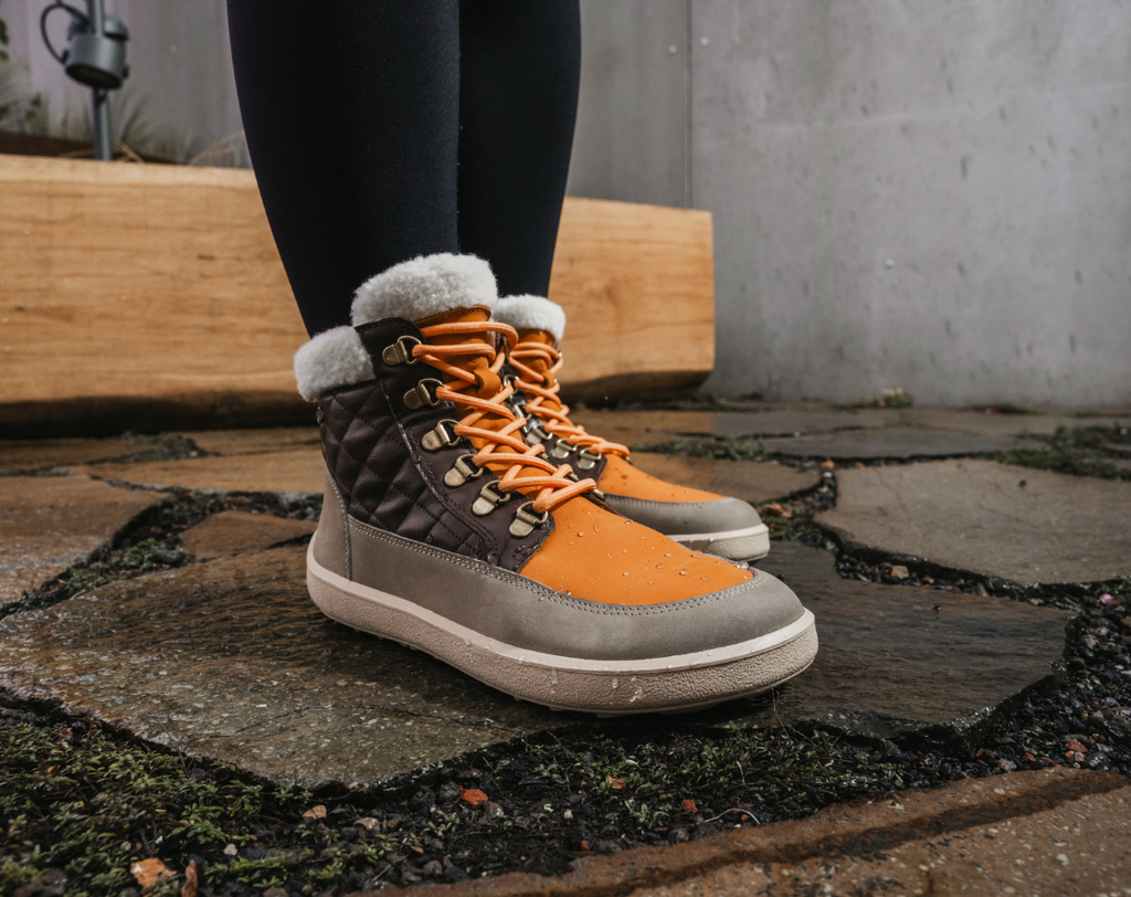 Barfußstiefel Be Lenka Olivia - Taupe, Dunkelbraun &amp; Orange