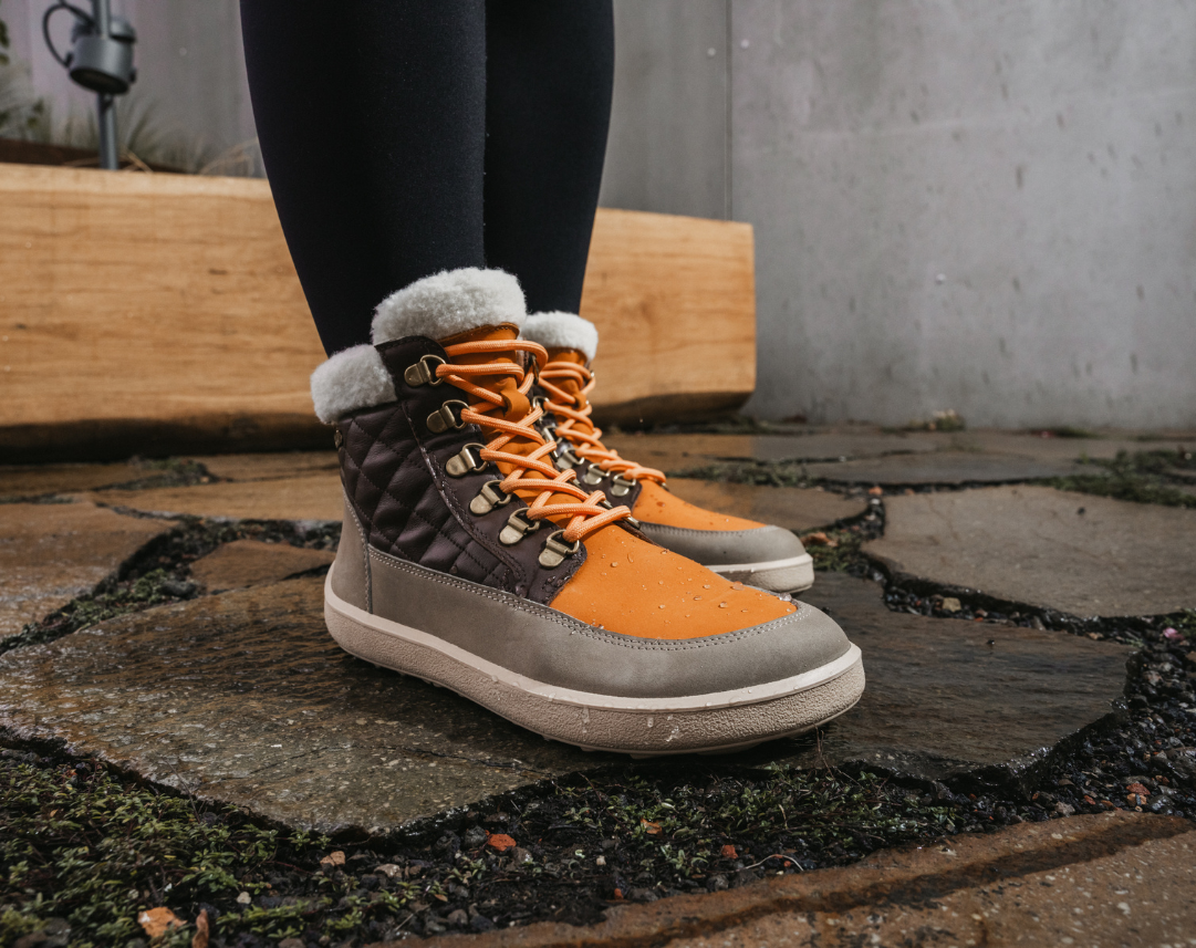 Barfußstiefel Be Lenka Olivia - Taupe, Dunkelbraun &amp; Orange