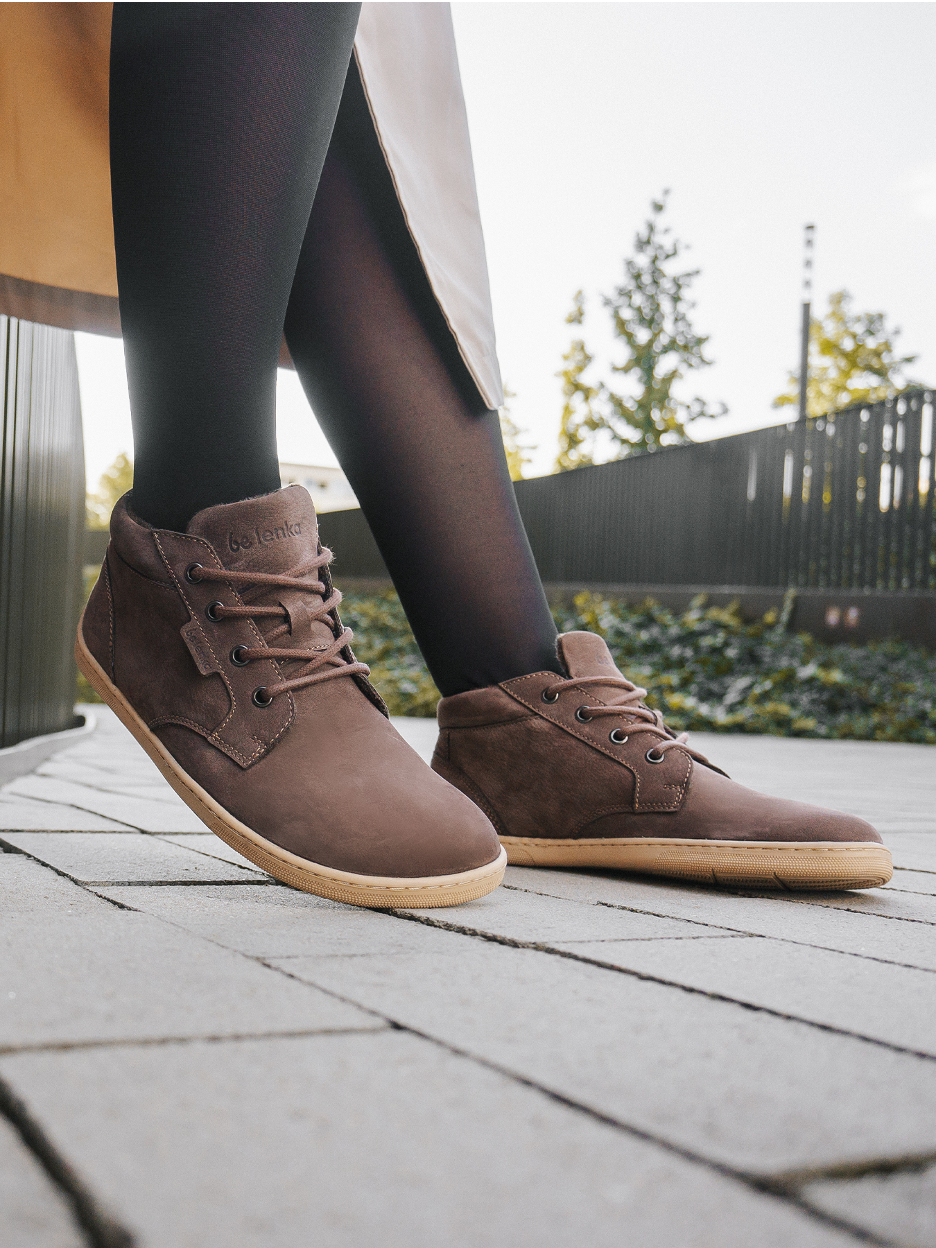 Barfußschuhe - Be Lenka - Synergy - Fleece - Schokolade &amp; Beige