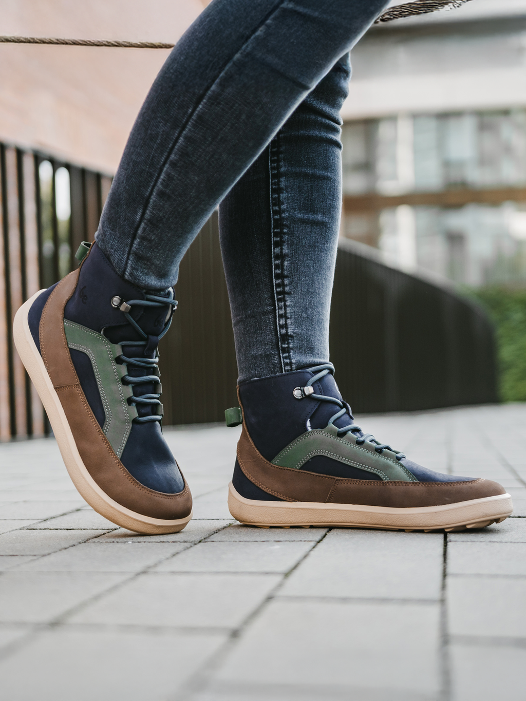 Barefoot Boots Be Lenka York - Navy, Brown & Beige