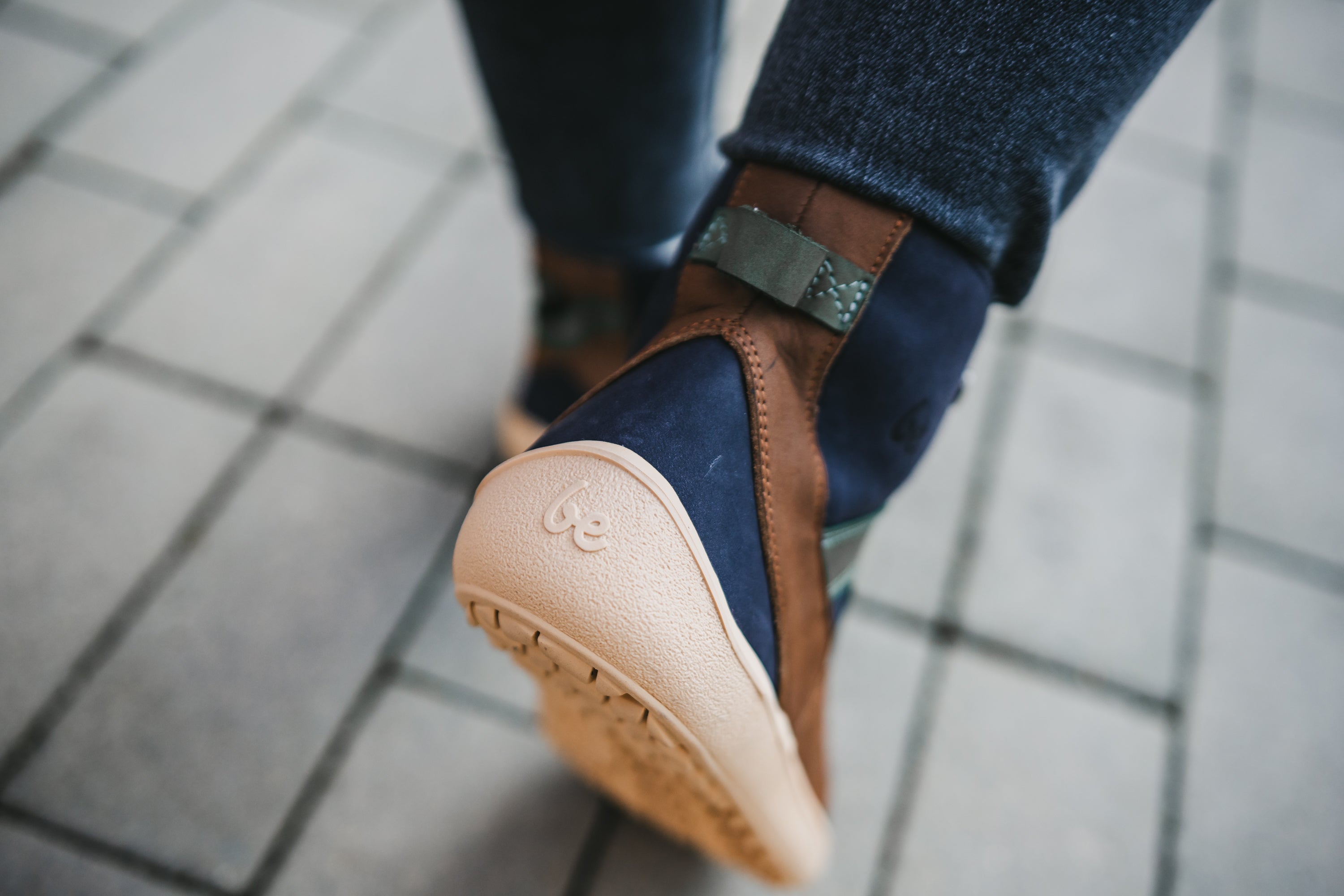 Barefoot Boots Be Lenka York - Navy, Brown & Beige