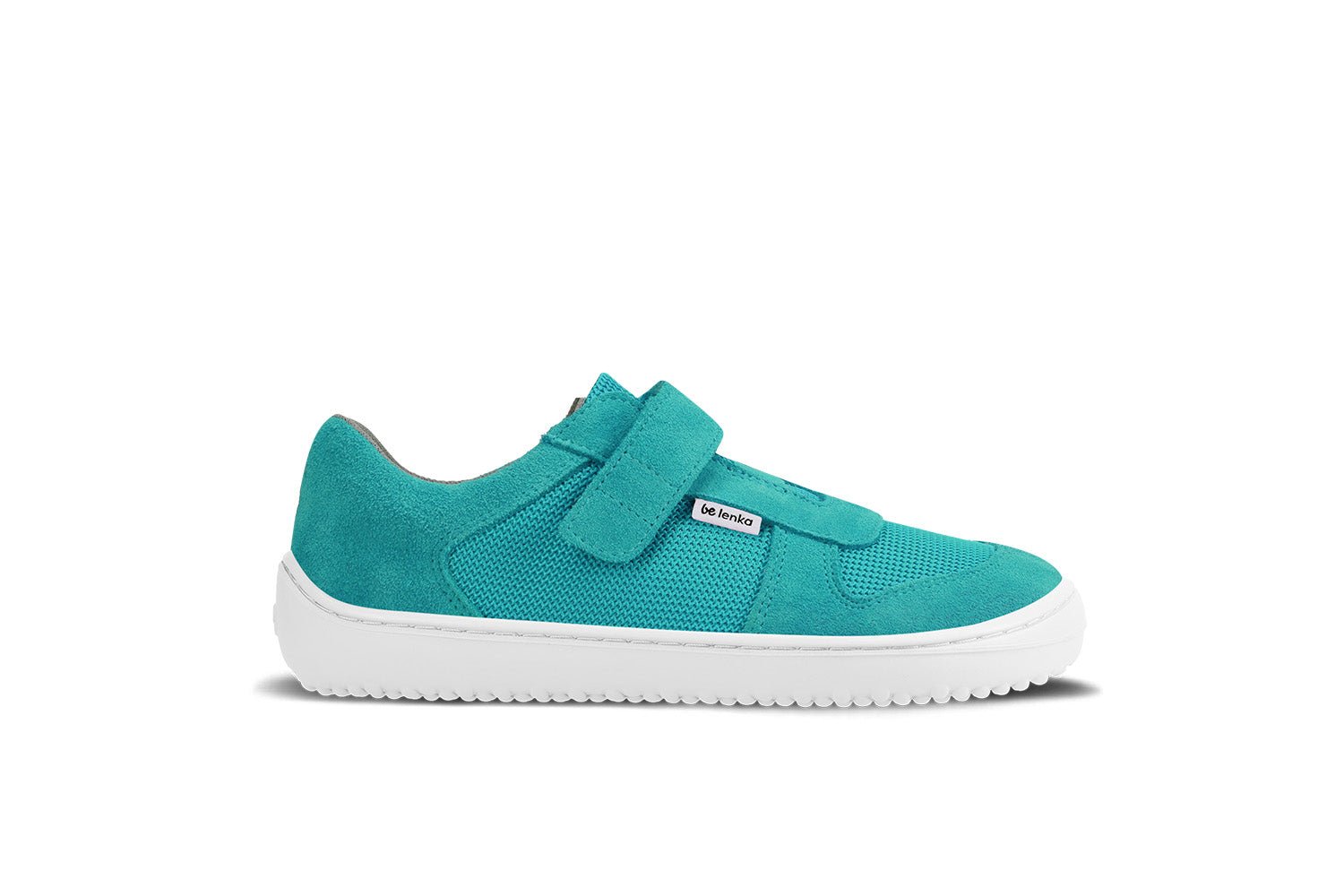 Be Lenka Kids barefoot sneakers Joy - Turquoise & White - Barefoot Shoe Store