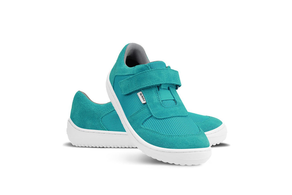 Be Lenka Kids barefoot sneakers Joy - Turquoise & White - Barefoot Shoe Store