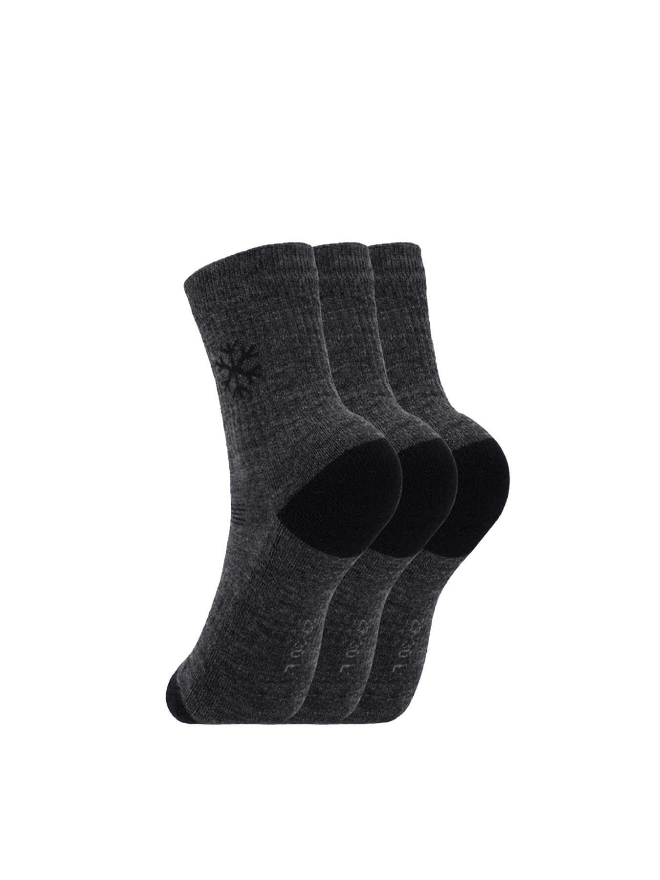 Kids barefoot Socks Be Lenka Kids - Crew - Merino Wool - Grey - 3 pack