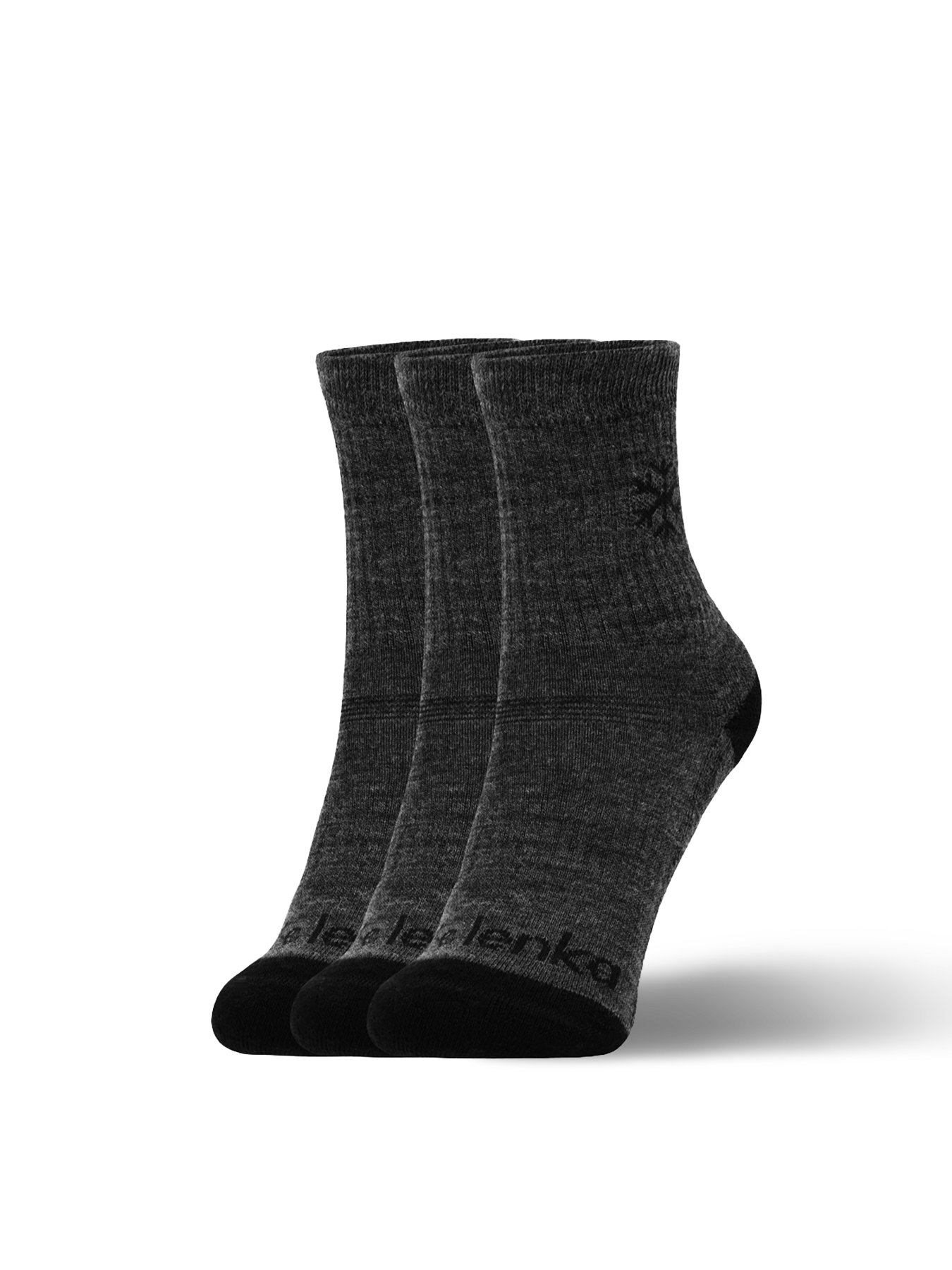 Kids barefoot Socks Be Lenka Kids - Crew - Merino Wool - Grey - 3 pack