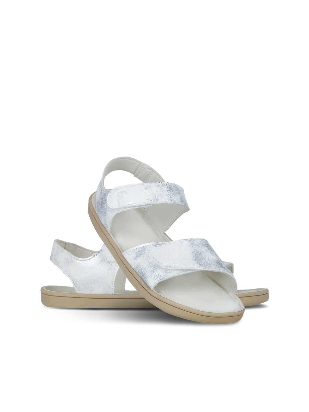 Kids' barefoot sandals Be Lenka Miami Junior - Off-White Sparkle