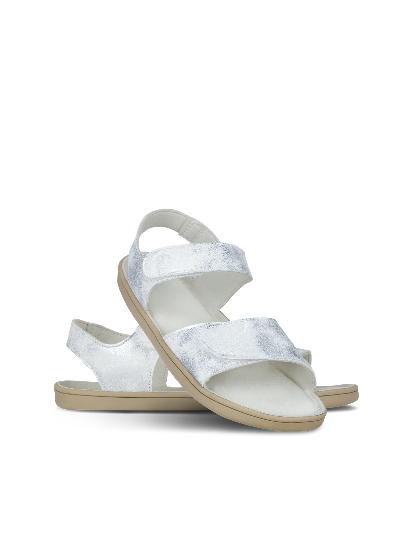 Kids' barefoot sandals Be Lenka Miami Junior - Off-White Sparkle