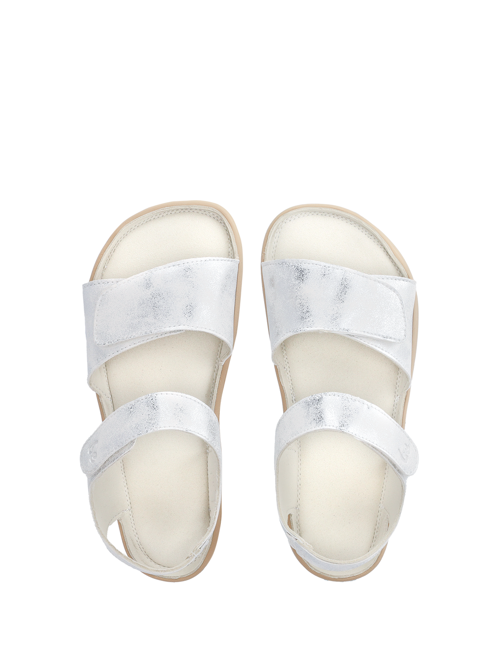 Kids' barefoot sandals Be Lenka Miami Junior - Off-White Sparkle