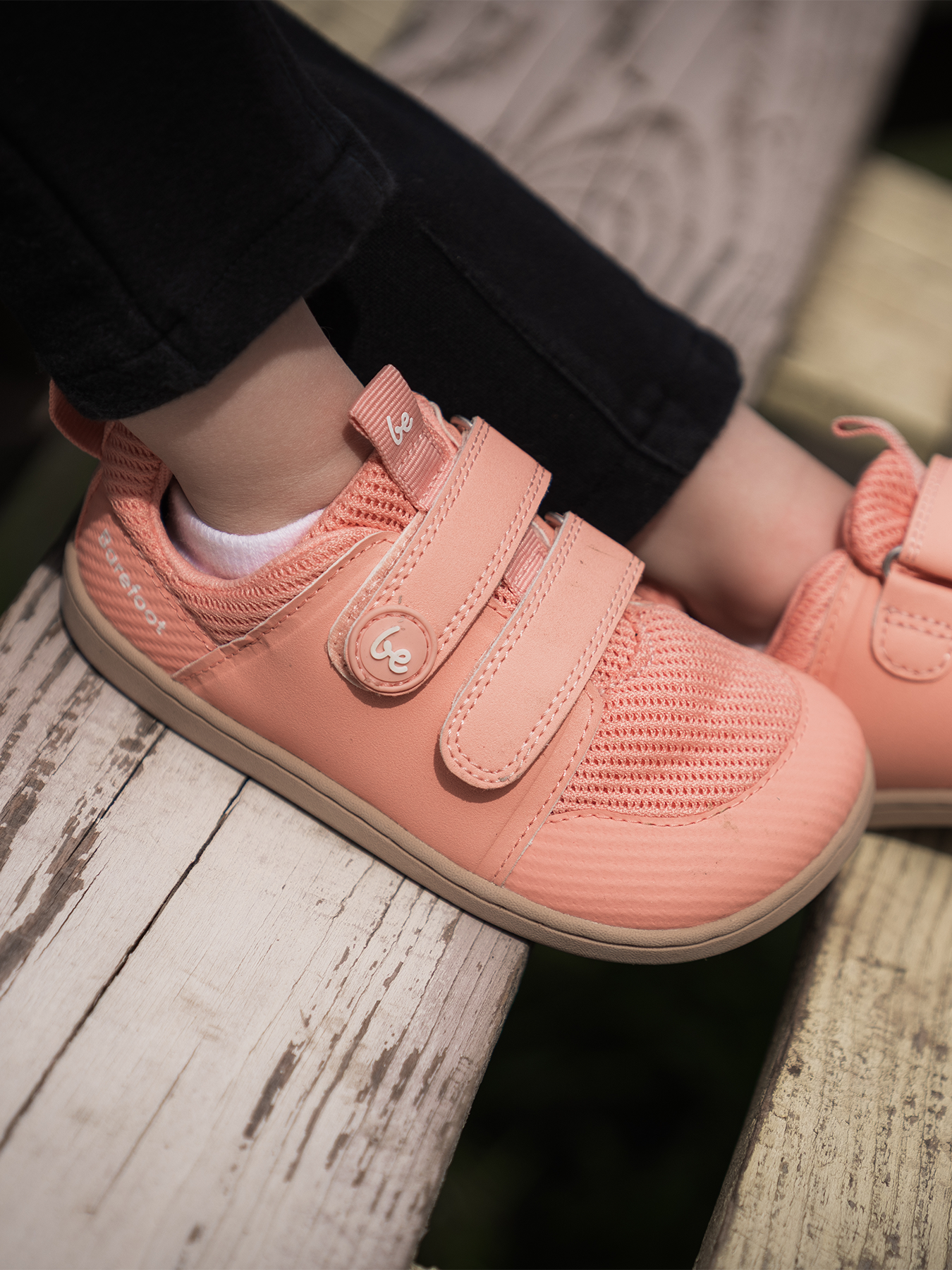 Kids barefoot sneakers Be Lenka Bounty Junior - Coral Pink