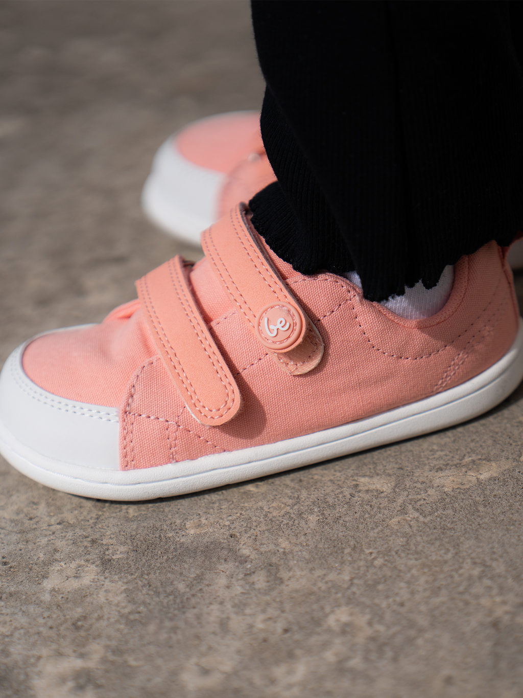 Kids barefoot sneakers Be Lenka Canvi Kids - Coral Pink