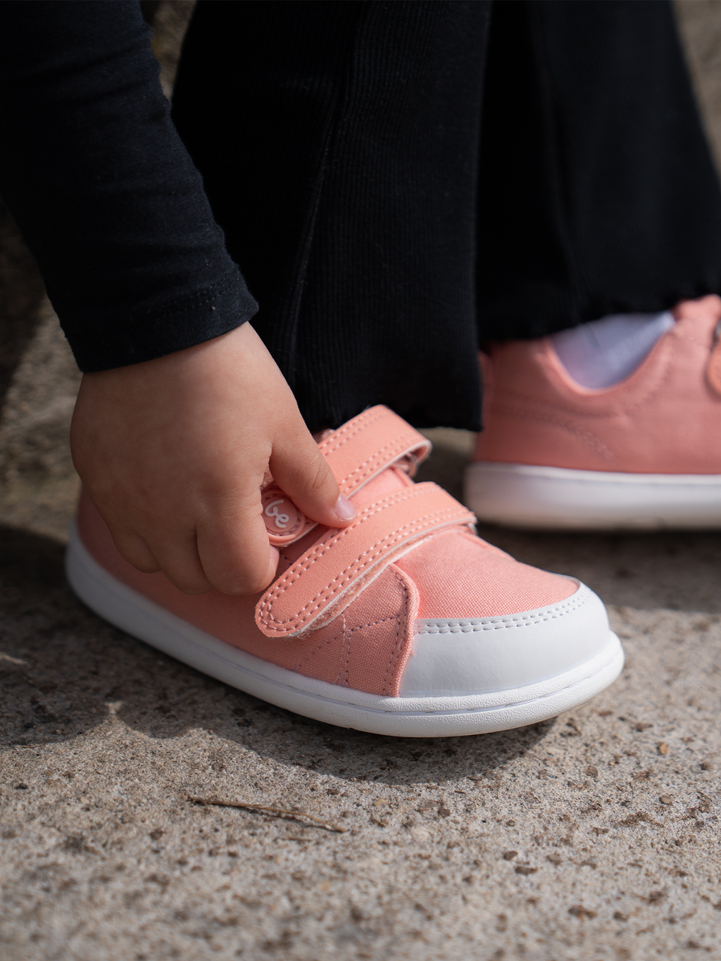 Kids barefoot sneakers Be Lenka Canvi Kids - Coral Pink