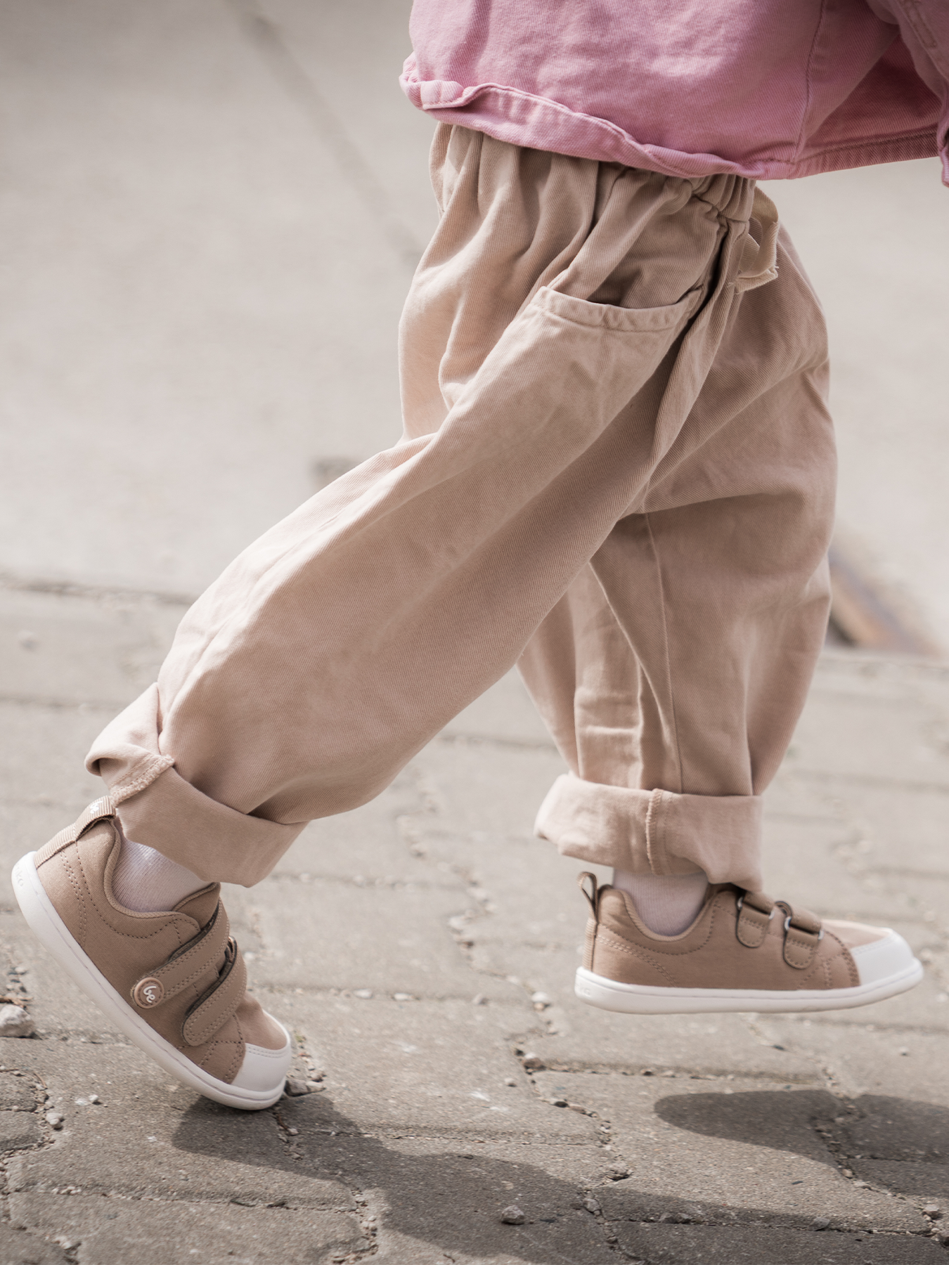 Kids barefoot sneakers Be Lenka Canvi Kids - Light Brown