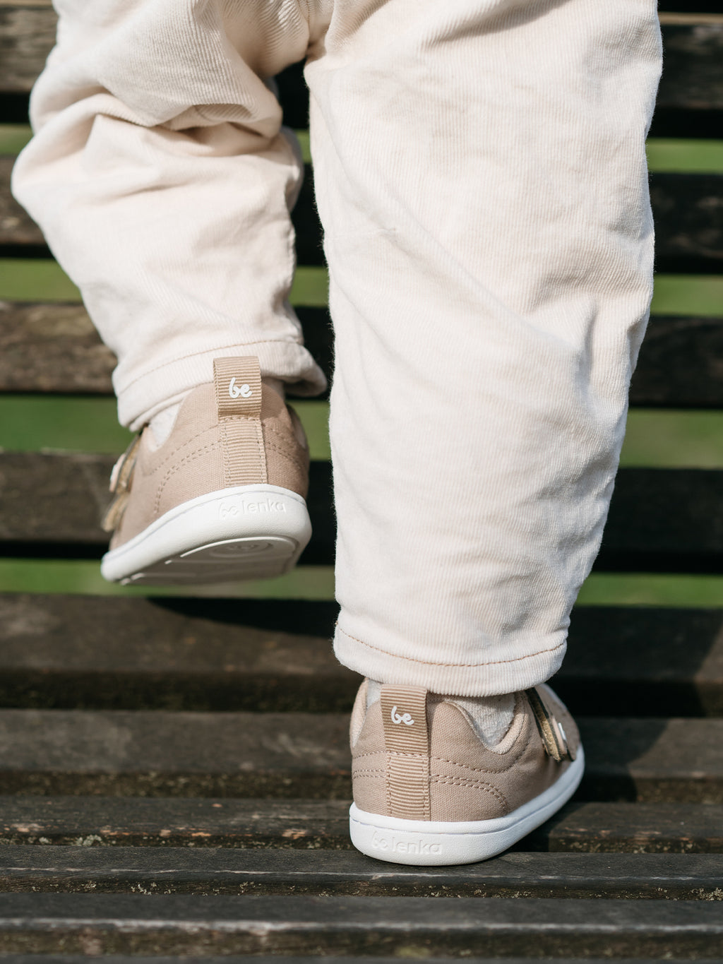 Kids barefoot sneakers Be Lenka Canvi Preschool - Light Brown