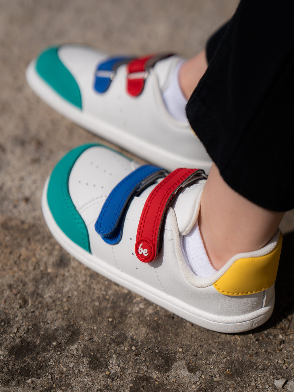 Kids barefoot sneakers Be Lenka Energise Kids - White & Multicolour