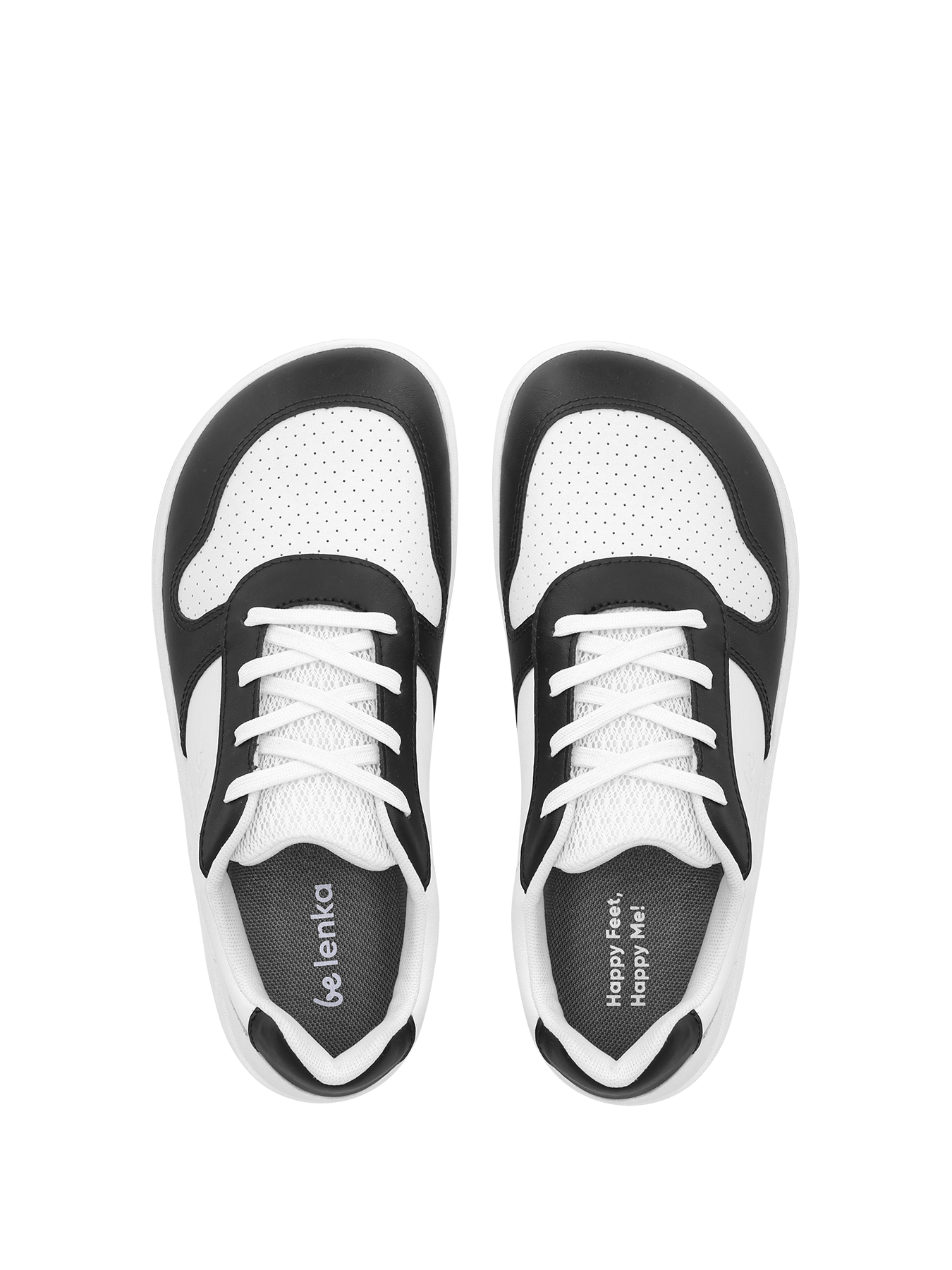 Kids barefoot sneakers Be Lenka Scoot Junior - White & Black
