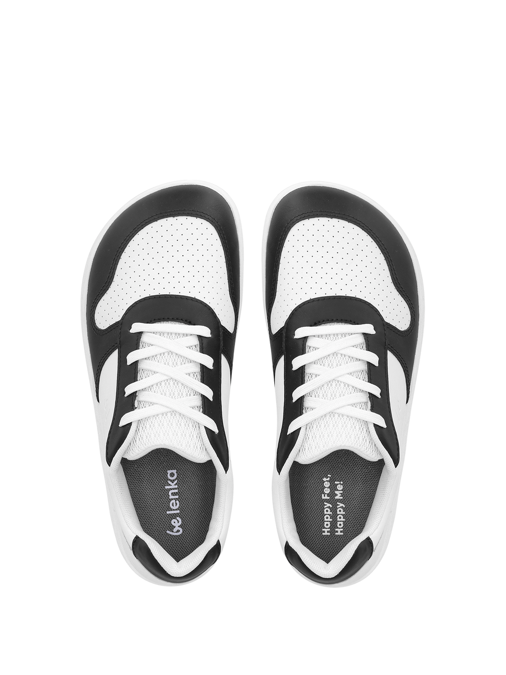 Kids barefoot sneakers Be Lenka Scoot Junior - White & Black