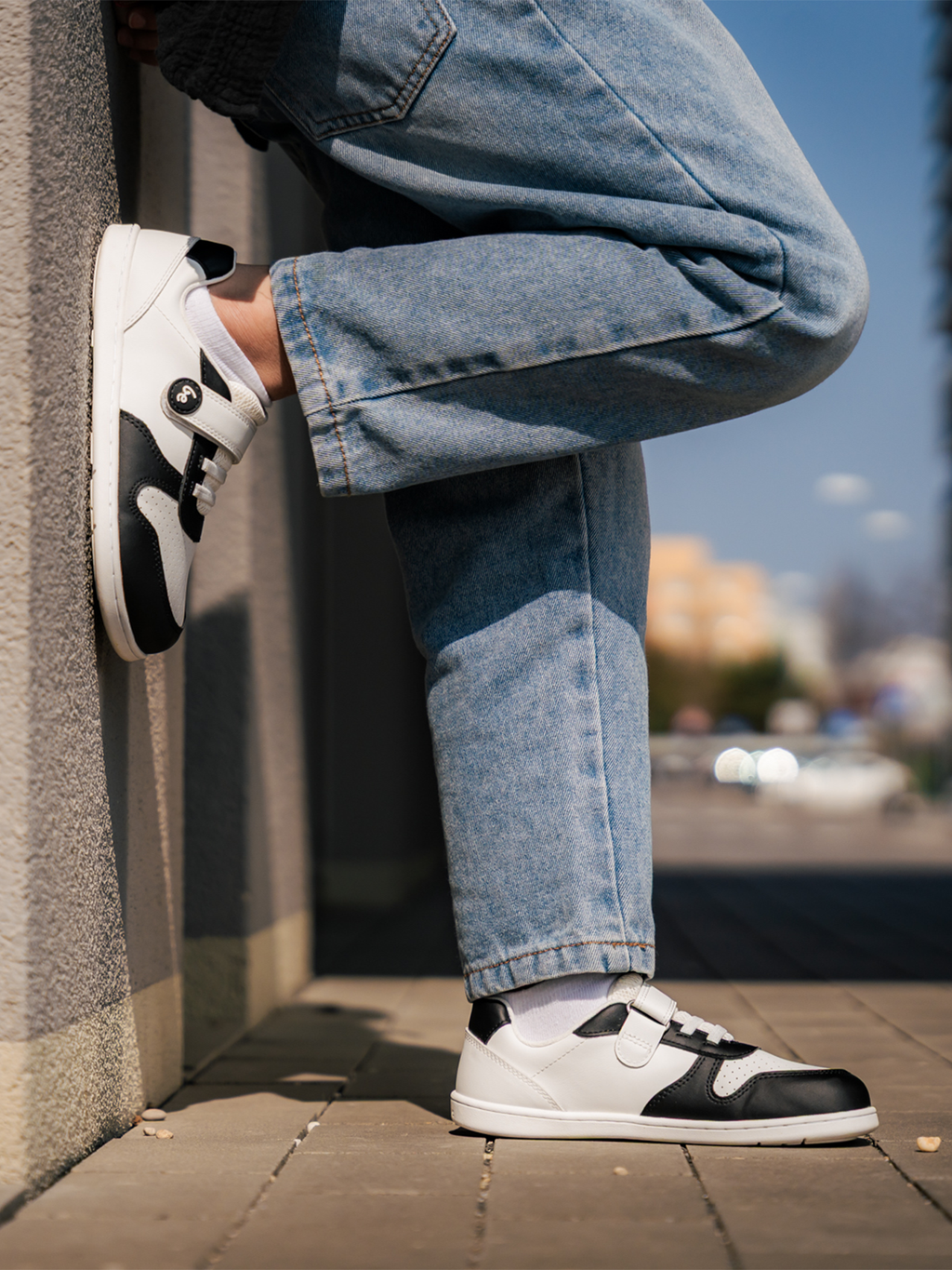 Kids barefoot sneakers Be Lenka Scoot Kids - White & Black