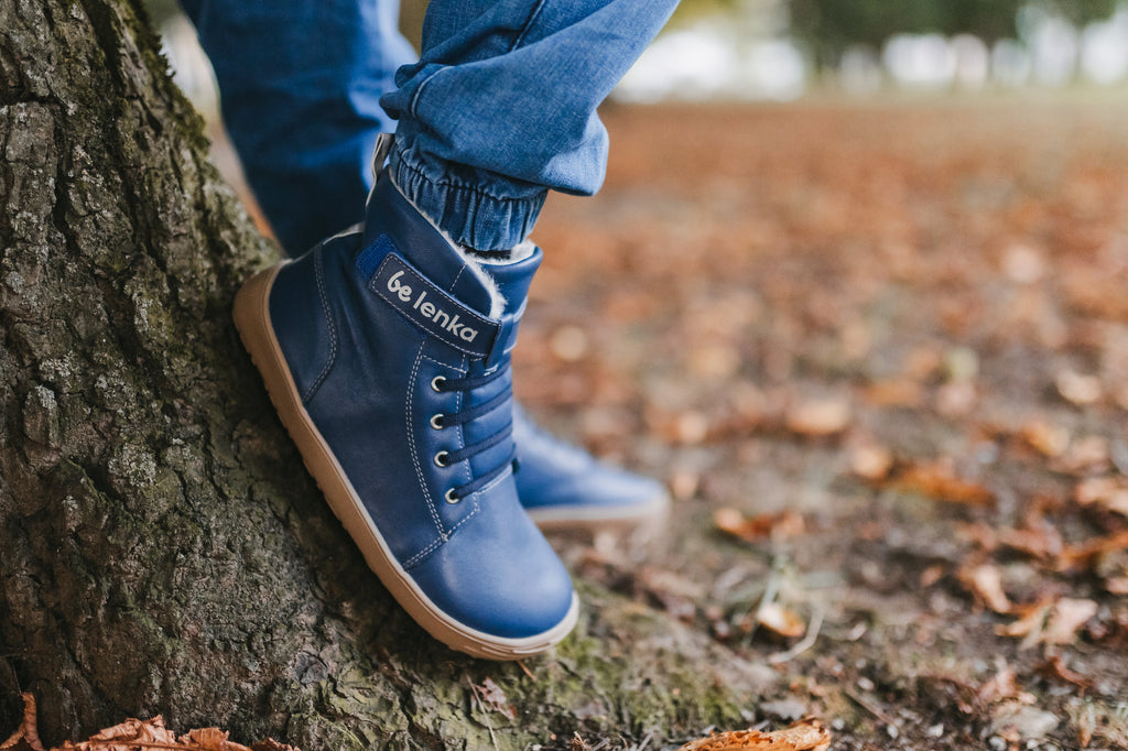 Winter barefoot boots Be Lenka Winter Kids - Ocean Blue