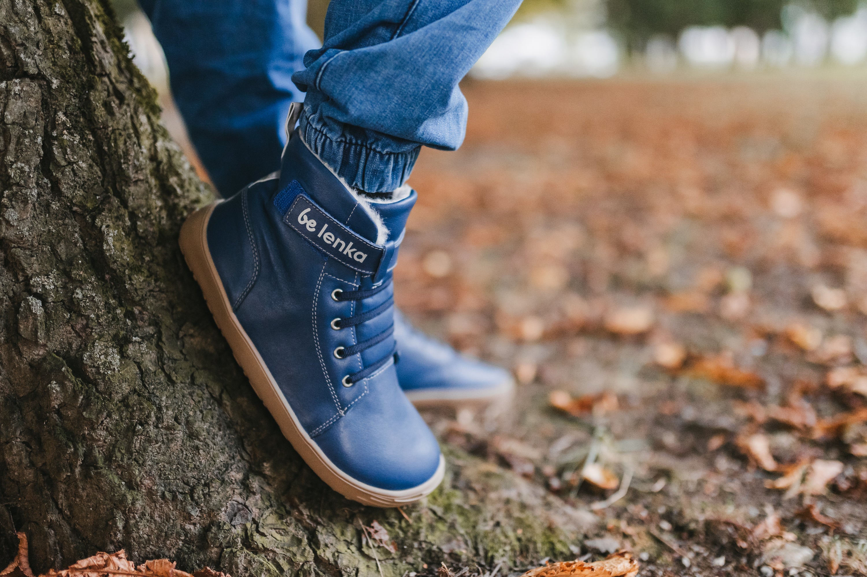 Winter barefoot boots Be Lenka Winter Kids - Ocean Blue