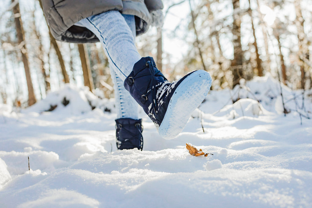 Winter Kids Barefoot Be Lenka Snowfox Kids 2.0 - Dark & Light Blue