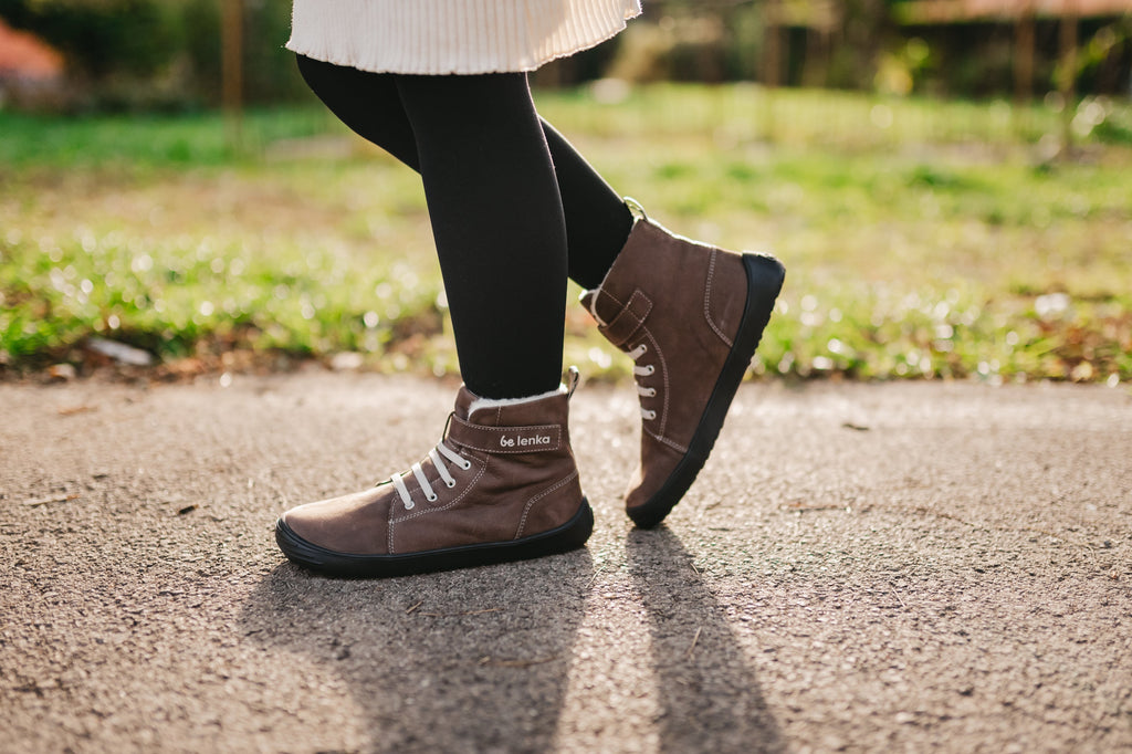 Winter barefoot boots Be Lenka Winter Kids - Chocolate