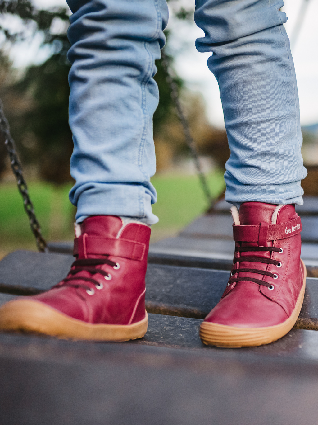 WINTER KIDS: dark cherry red size eu 34