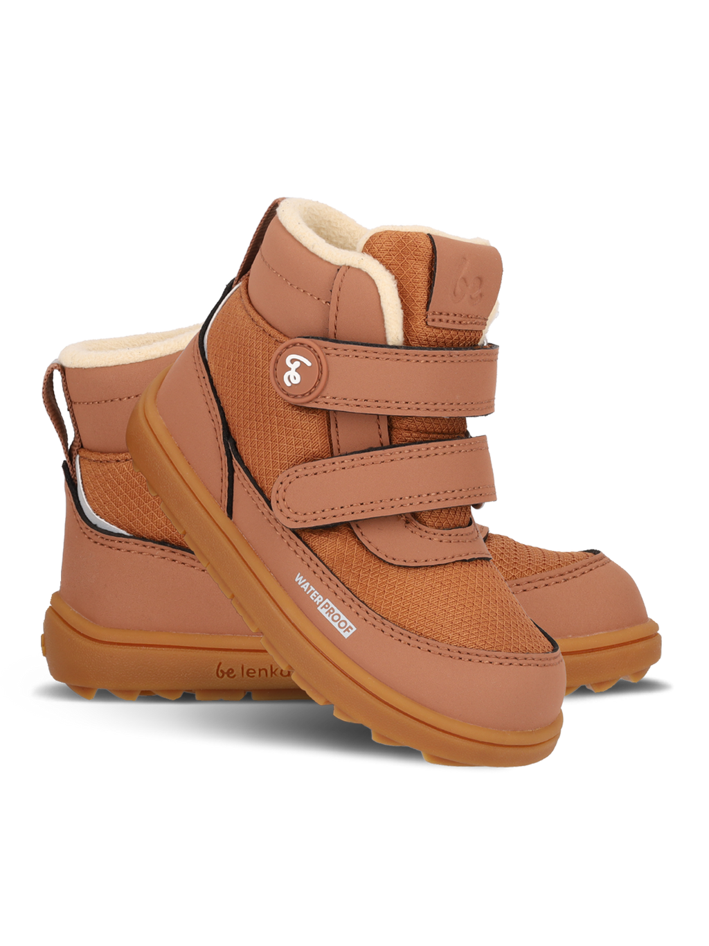 Kids winter barefoot boots Be Lenka Zippu Preschool - All Brown