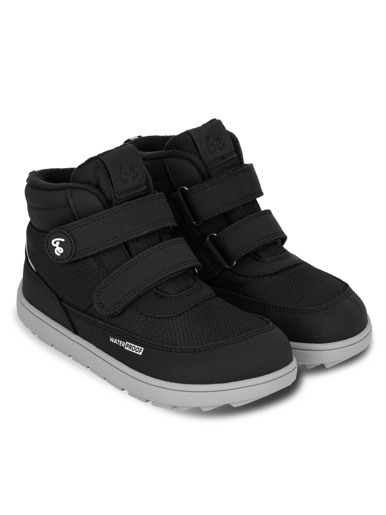 Kids winter barefoot boots Be Lenka Zippu Kids - Black & Grey